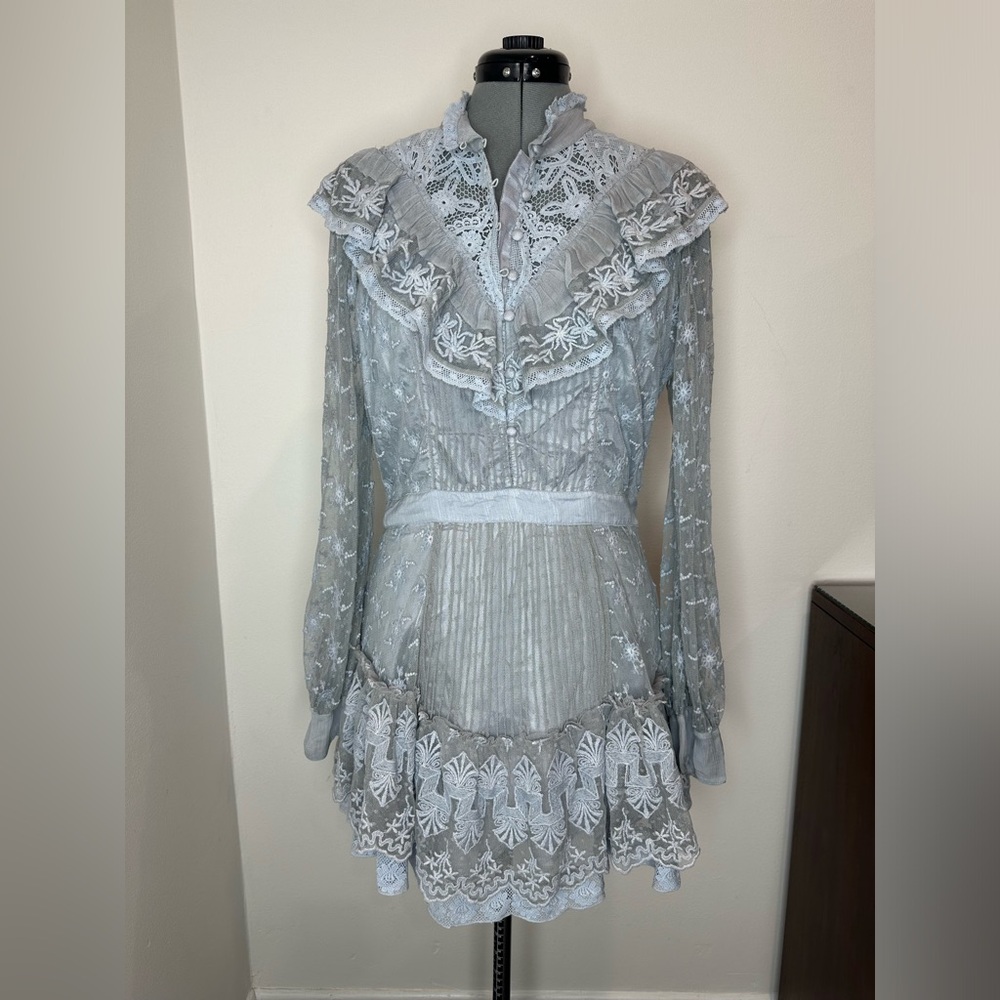 LOVESHACKFANCY
Trisha Lace Mini-Dress - Picture 2 of 15